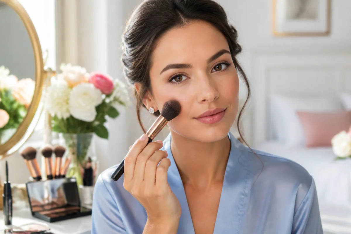 Routine maquillage et coiffure pour mariage réussie