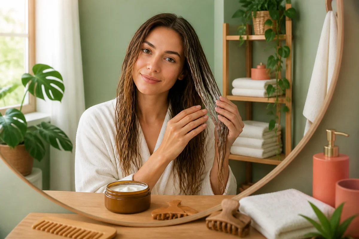 Soins capillaires pour cheveux abîmés avec méthode